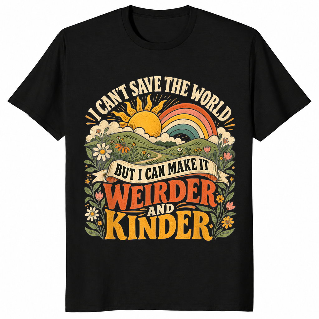 I can't save the world shirt in black