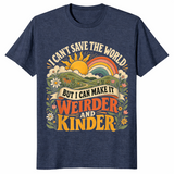 I can't save the world shirt heather navy