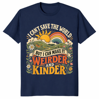 I can't save the world shirt in navy