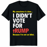 Black I Didn’t Vote For Trump shirt with political quote design