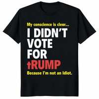Black I Didn’t Vote For Trump shirt with political quote design