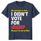 Heather navy I Didn’t Vote For Trump shirt for protest outfits