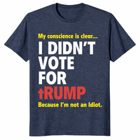Heather navy I Didn’t Vote For Trump shirt for protest outfits