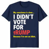Navy I Didn’t Vote For Trump shirt with anti Trump message