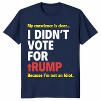Navy I Didn’t Vote For Trump shirt with anti Trump message