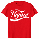 I Enjoy Vagina Funny Parody Shirt Red Funny Adult Parody Tee