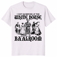 I Got Sacrificed At The White House Ba'alroom T Shirt in ice grey