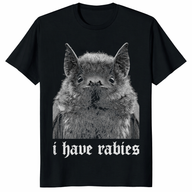 I Have Rabies Bat Shirt with Grunge Y2K Unhinged Meme design