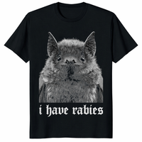 I Have Rabies Bat Shirt with Grunge Y2K Unhinged Meme design