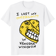 I Lost My Cheeseginity In Kenosha Wisconsin T Shirt by Cuccico – funny Wisconsin meme cheese tee