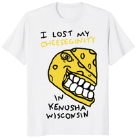 I Lost My Cheeseginity In Kenosha Wisconsin T Shirt by Cuccico – funny Wisconsin meme cheese tee