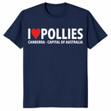 I Love Pollies Canberra Aussie politics shirt for political humor fans