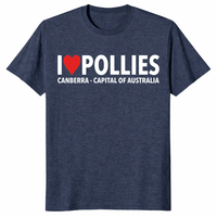 I Love Pollies Canberra gift tee for Aussie politics fans and capital city visitors
