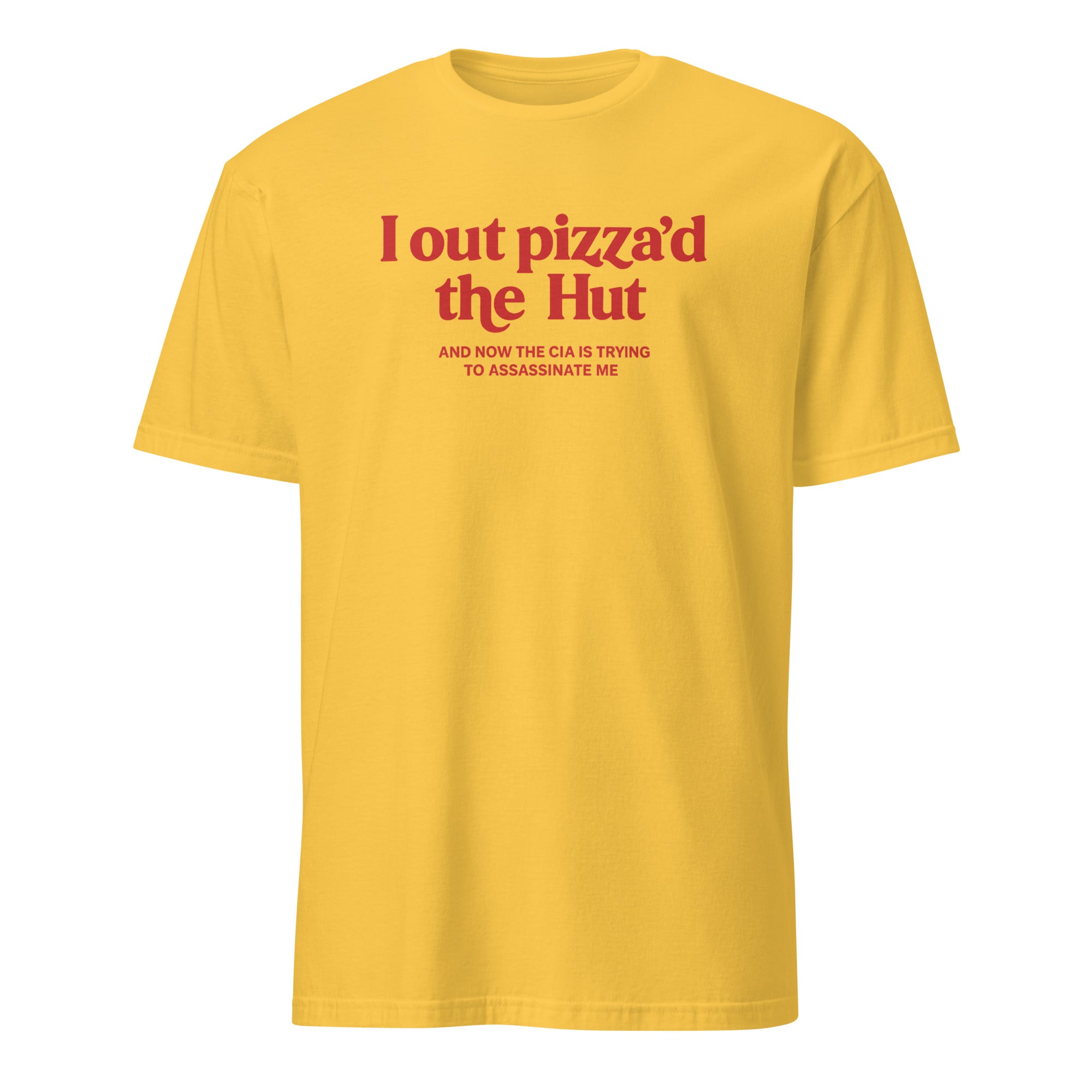 I Out Pizza’d the Hut Meme Shirt in daisy yellow by Cuccico