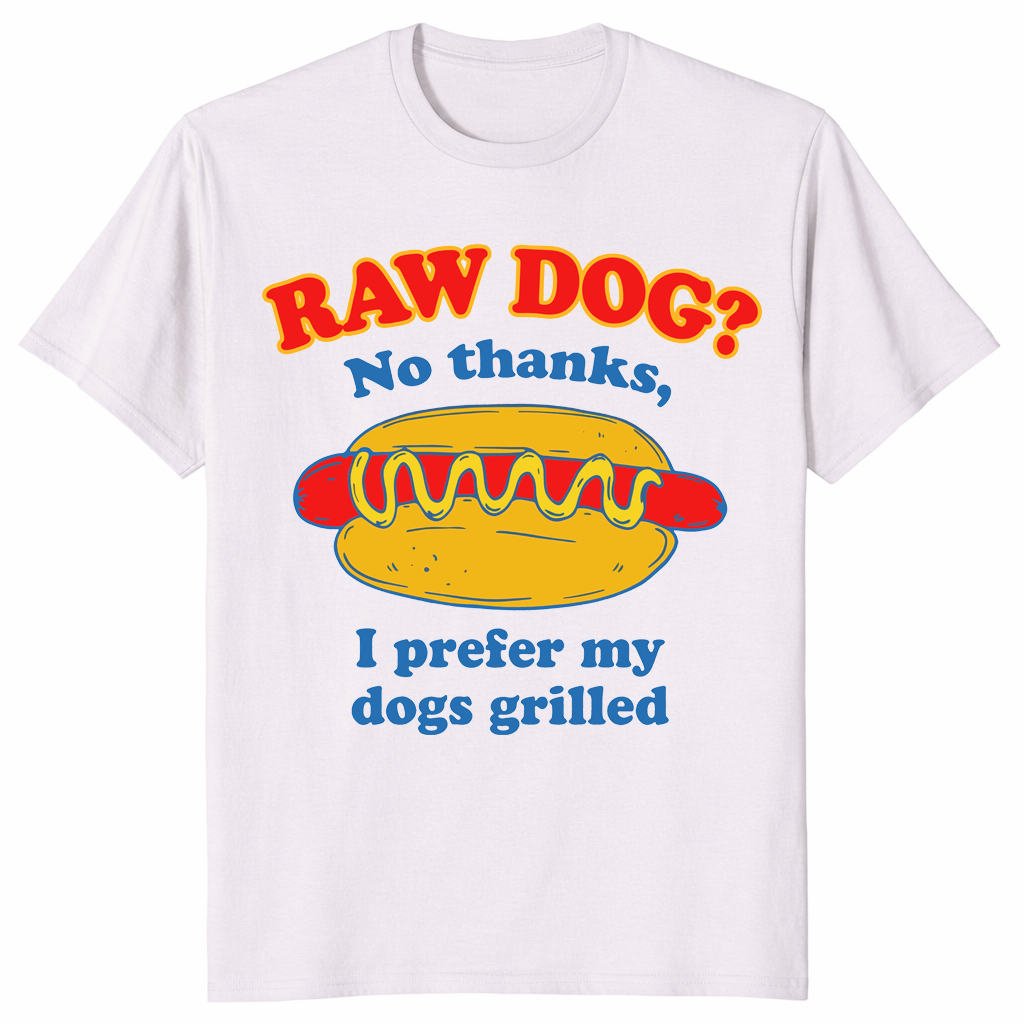 I Prefer My Dogs Grilled shirt in ice grey
