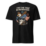 I Put The Tism in Patriotism Shirt in black by Cuccico – patriotic eagle graphic neurodivergent tee
