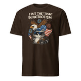 I Put The Tism in Patriotism Shirt in dark chocolate by Cuccico – autism pride patriotic humor tee