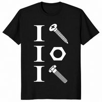 I screw I nut I bolt mechanic shirt black