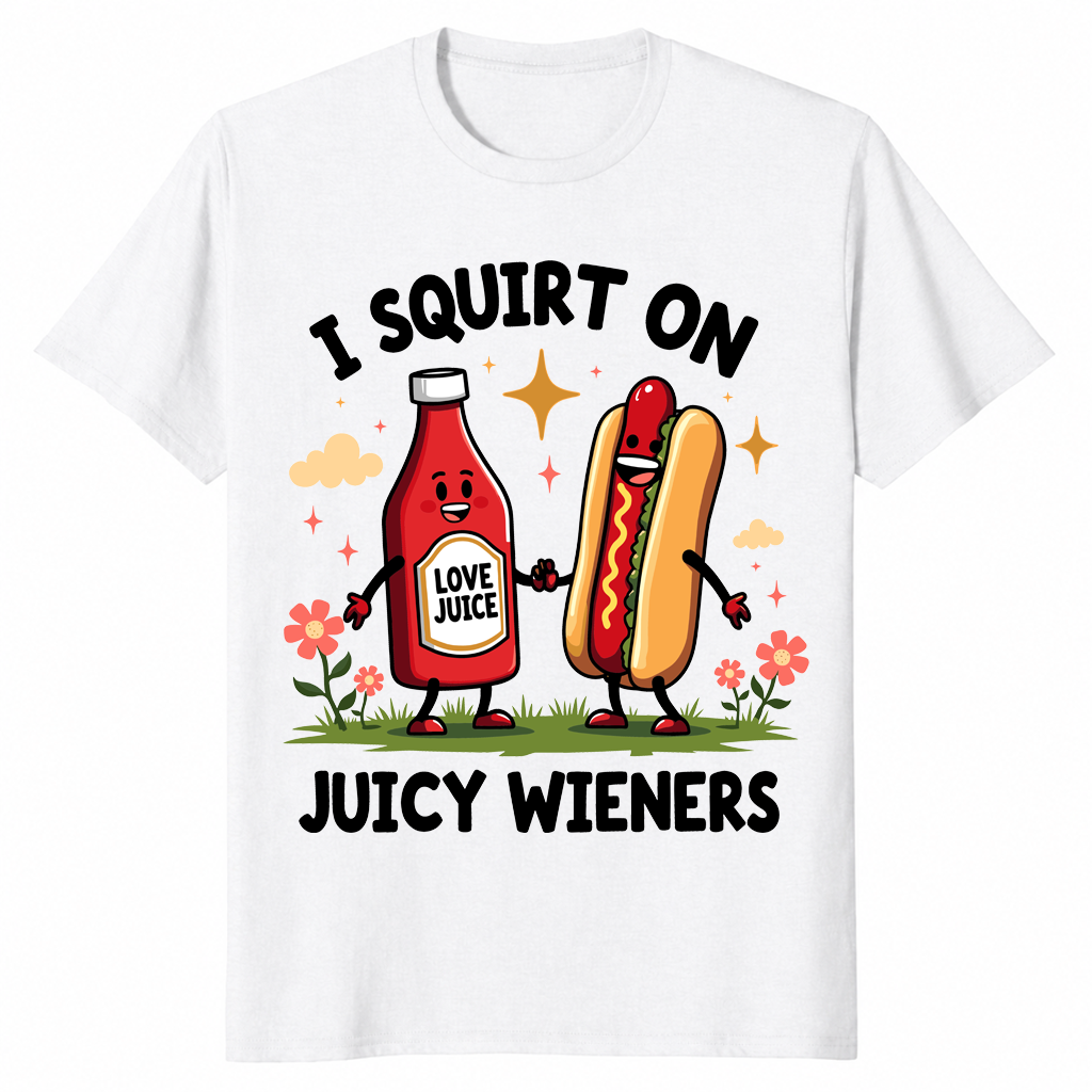 I squirt on juicy wieners shirt white