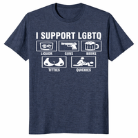 I Support LGBTQ shirt front and back display for edgy slogan tee listing