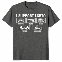 I Support LGBTQ adult humor graphic tee flat lay product image