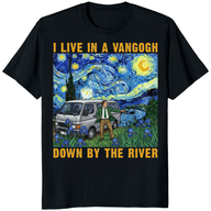 Van-Gogh-Shirt – Lustiges Kunst-T-Shirt | Am Flussufer | Cuccico