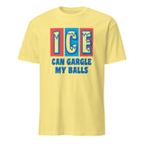 ICE Can Gargle My Balls Shirt in Cornsilk yellow color by Cuccico