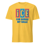 ICE Can Gargle My Balls Shirt in Daisy yellow color by Cuccico