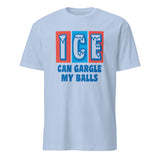 ICE Can Gargle My Balls Shirt in Light Blue color by Cuccico
