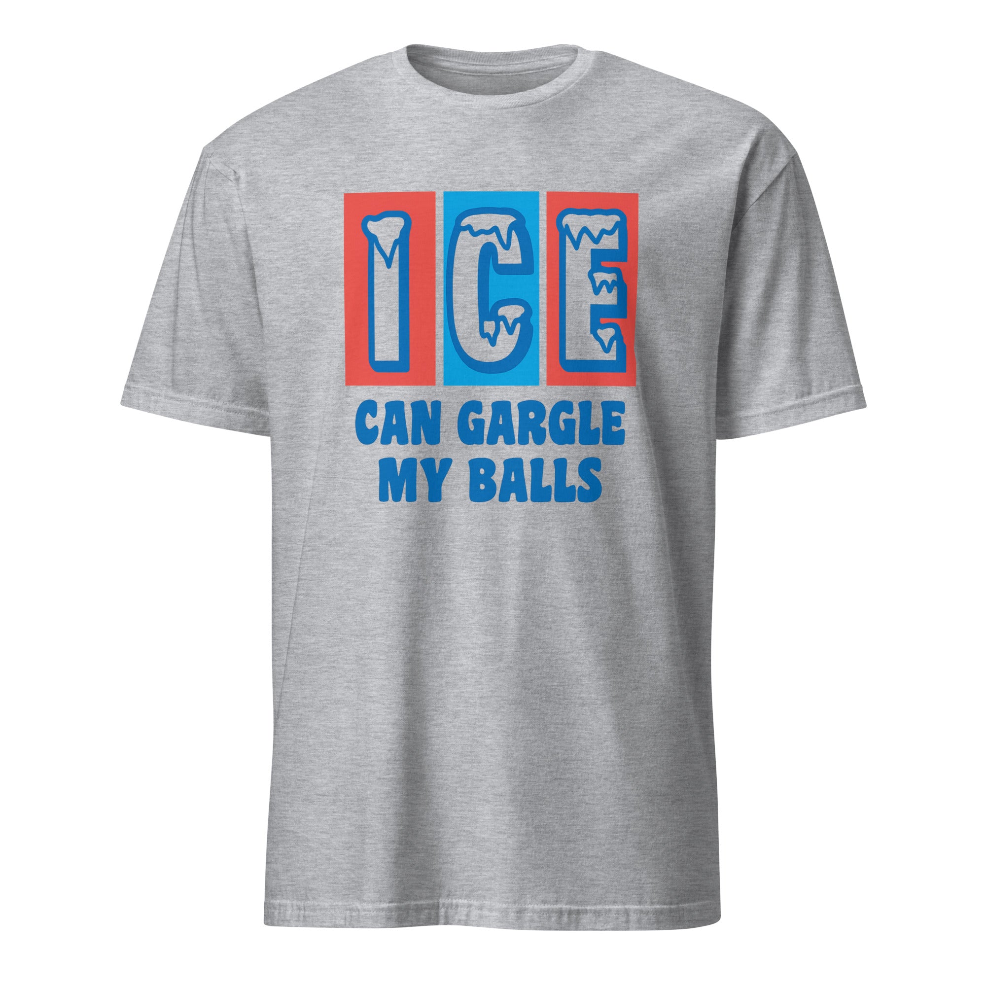 ICE Can Gargle My Balls Shirt in Sport Grey color by Cuccico
