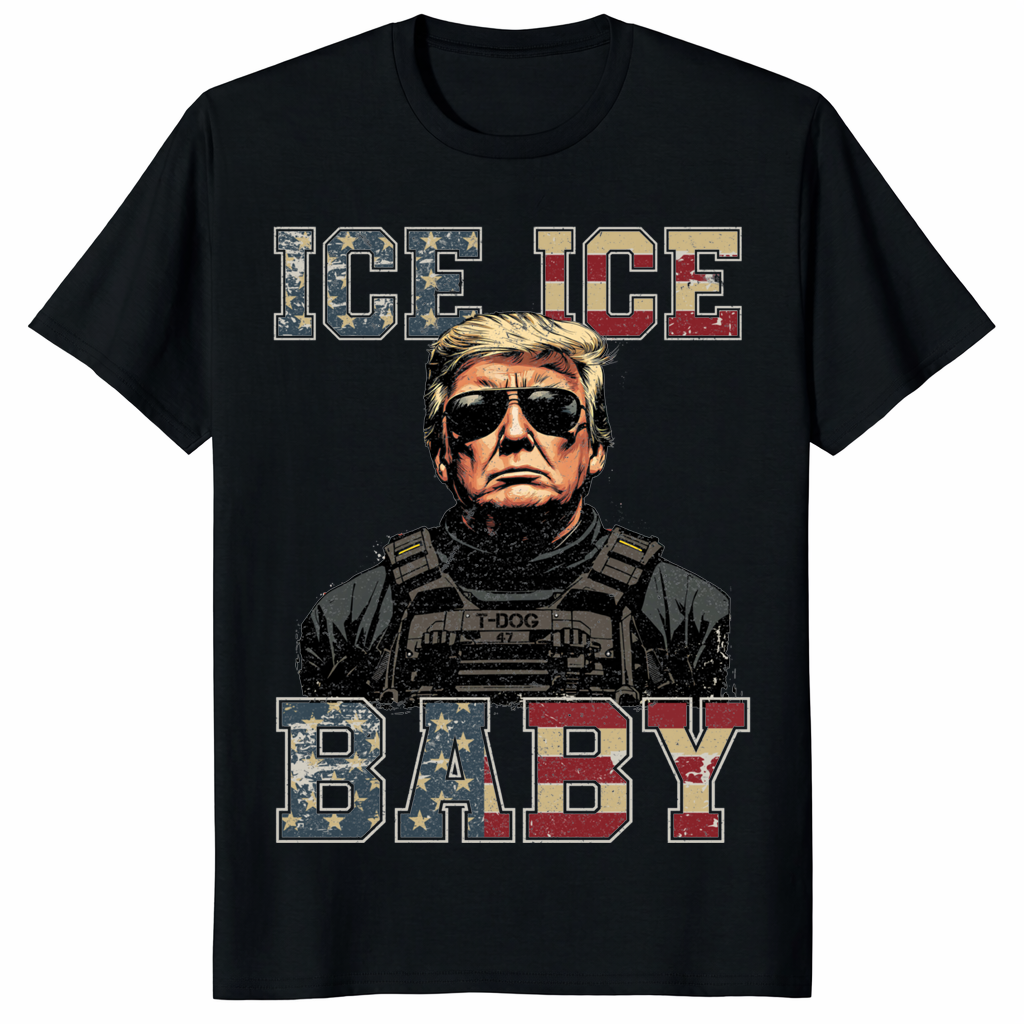 Vintage Ice Ice Baby Donald Trump T-Shirt – Funny Political Meme Tee | Cuccico