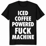 Iced coffee powered shirt in black