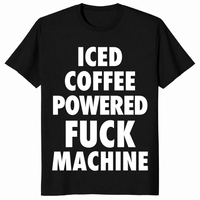 Iced coffee powered shirt in black