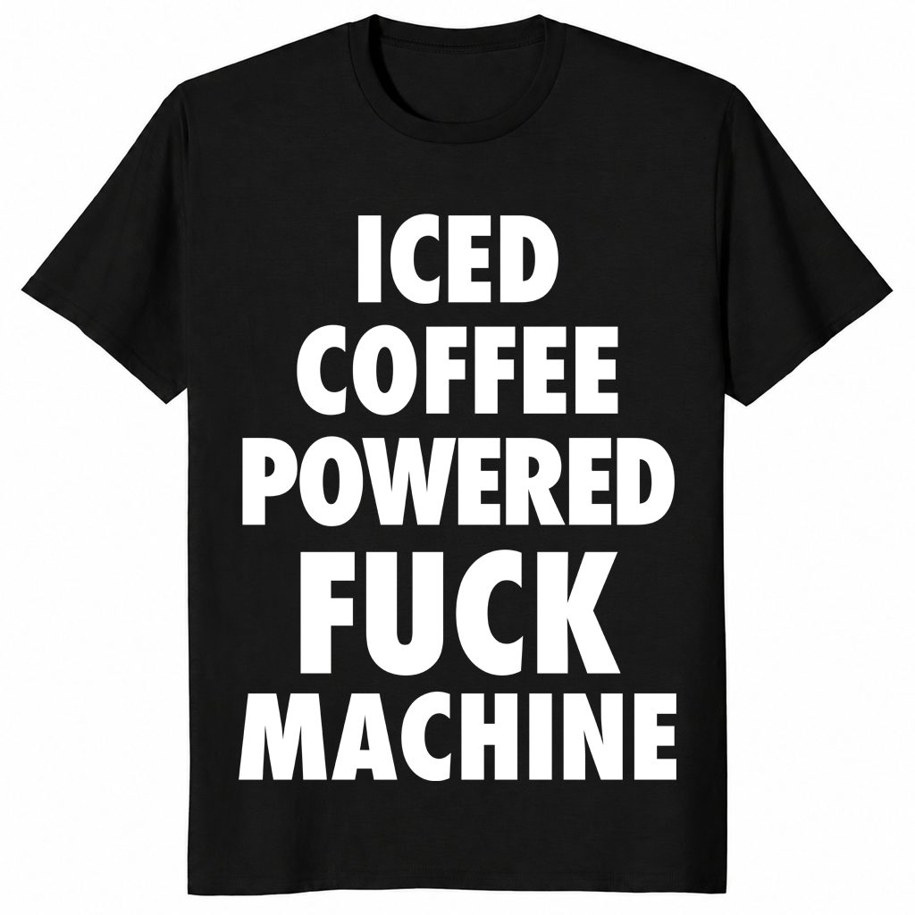 Iced coffee powered shirt in black