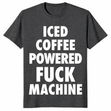 Iced coffee powered shirt in dark heather grey