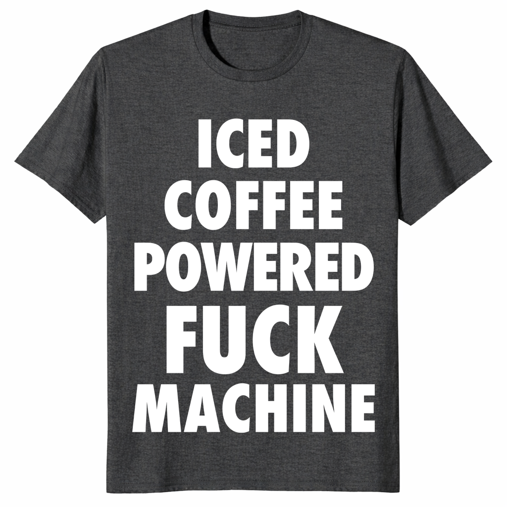Iced coffee powered shirt in dark heather grey