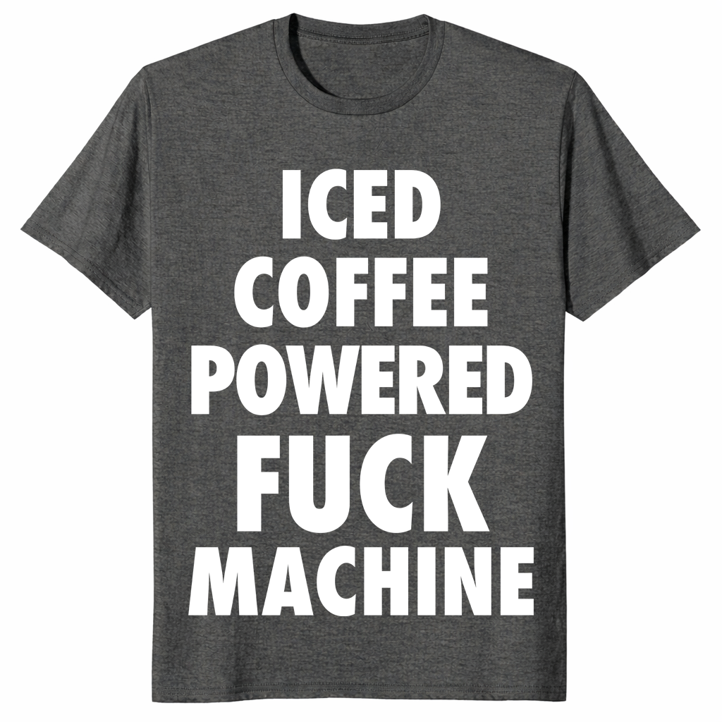 Iced coffee powered shirt in dark heather