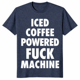 Iced coffee powered shirt in heather navy