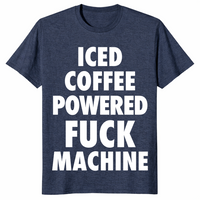 Iced coffee powered shirt in heather navy