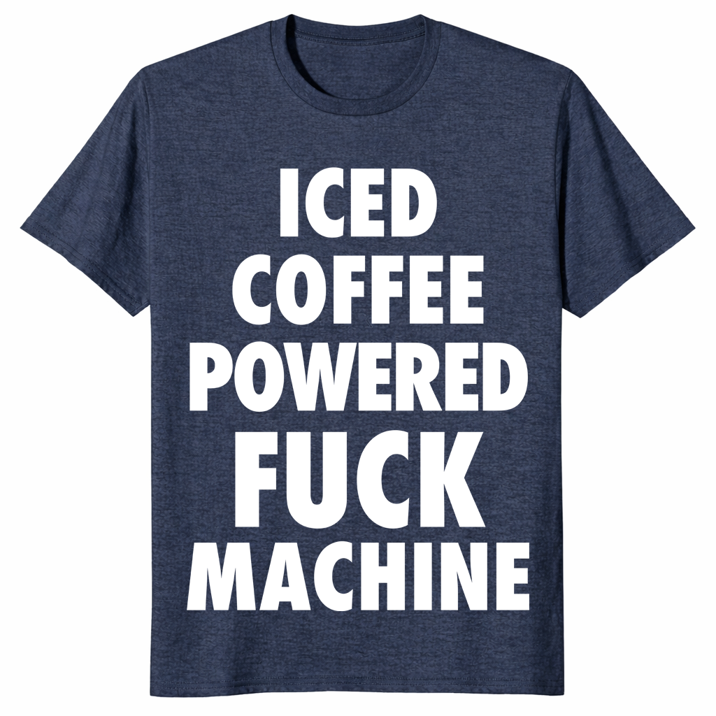 Iced coffee powered shirt in heather navy