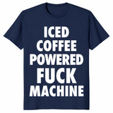 Iced coffee powered shirt in navy