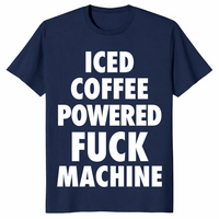 Iced coffee powered shirt in navy