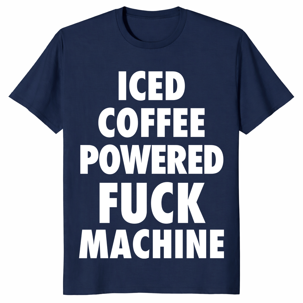 Iced coffee powered shirt in navy