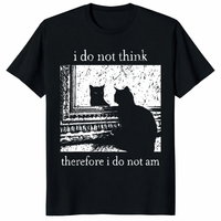 I Do Not Think Therefore I Do Not Am – Funny Grunge Cat Shirt | Vintage Goth Punk Tee