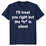 I'll Treat You Right shirt in navy