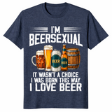 I'm a beersexual shirt in heather navy