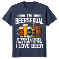 I'm a beersexual shirt in heather navy