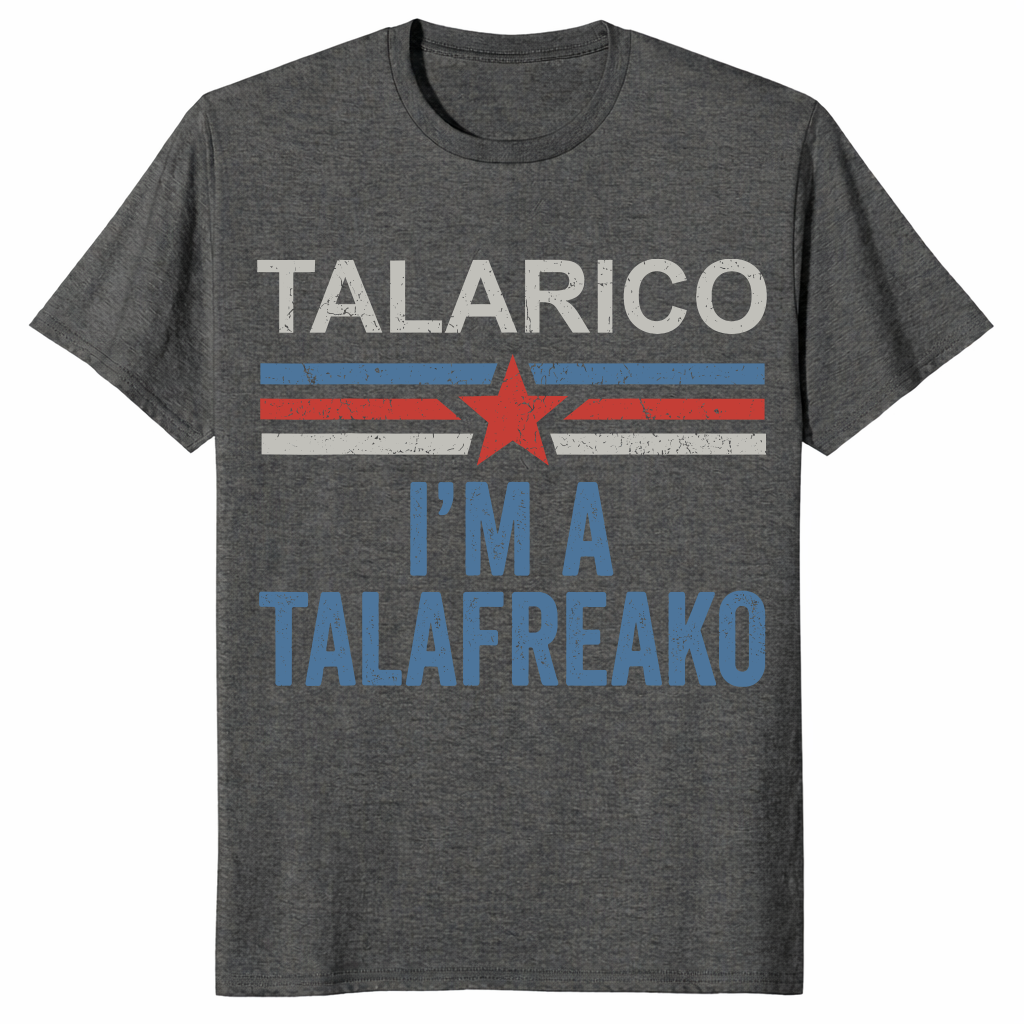 I'm A Talafreako Shirt in Dark Heather — bold Texas Senate campaign tee