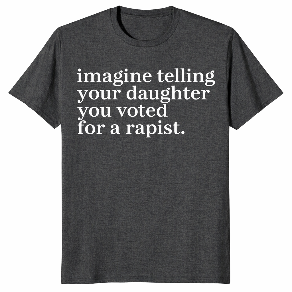 Dark heather grey political slogan t-shirt, unisex fit