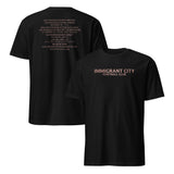 Immigrant City Football Club shirt in black with Los Angeles is for Everyone back print